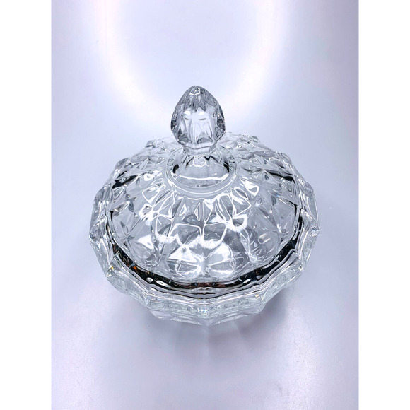 Comsaf Large Clear Glass Candy Dish with Lid - Picture 2 of 6